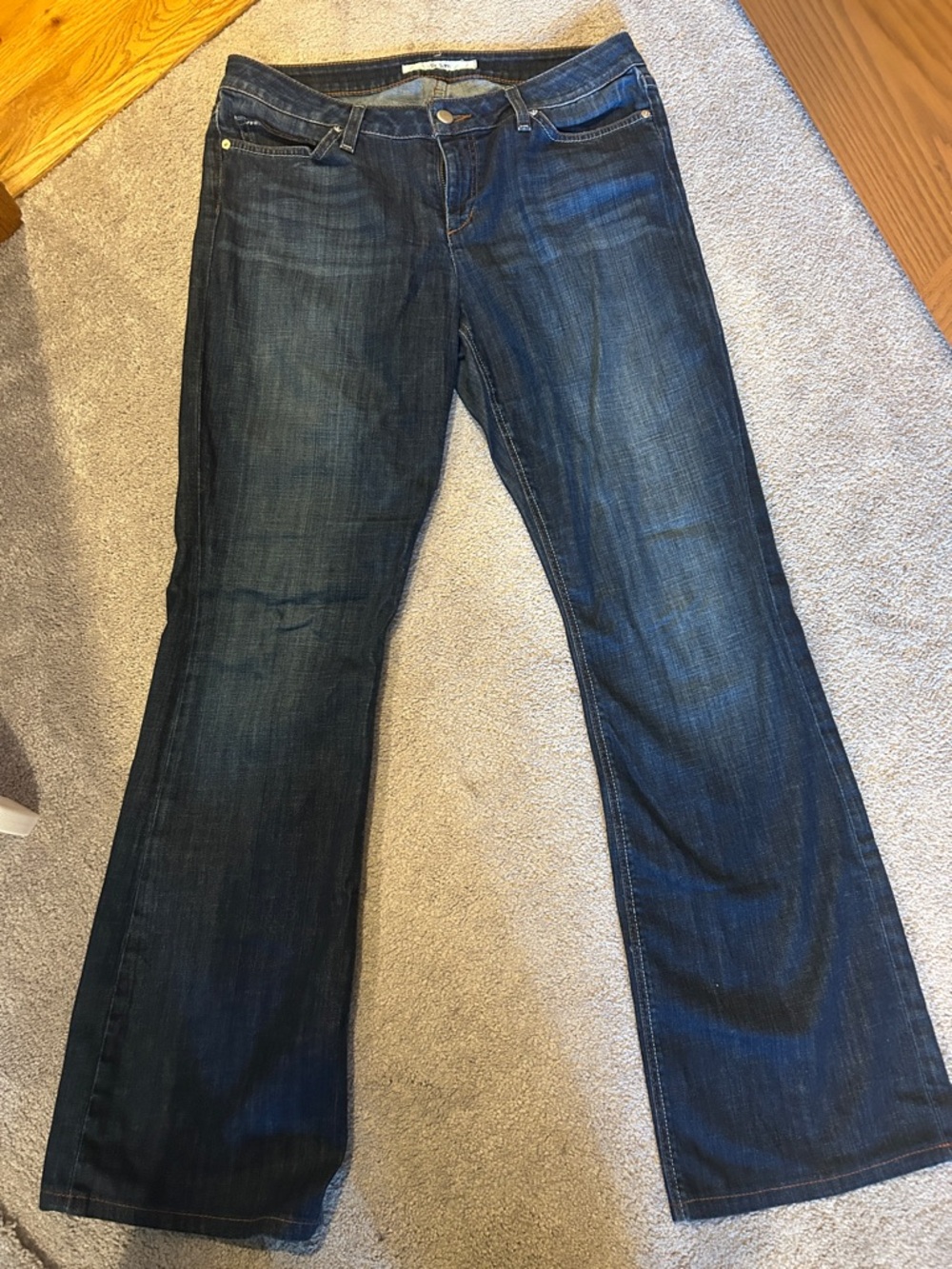 Joe's Jeans Dark Blue Flare Wide-Leg Denim
